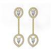 Image 2 : 2 ctw Diamond Designer Earrings 18K Yellow Gold