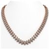 Image 1 : 30.73 ctw Marquise Cut Diamond Micro Pave Necklace 18K Rose Gold
