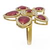 Image 2 : 15.43 ctw Ruby Diamond Ring 18K Yellow Gold