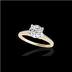 1.5 ctw Certified Diamond Solitaire Ring 10K Yellow Gold