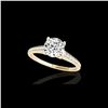Image 1 : 1.5 ctw Certified Diamond Solitaire Ring 10K Yellow Gold