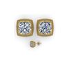 Image 2 : 2.0 ctw VS/SI Cushion Diamond Stud Earrings Deco 14K Yellow Gold