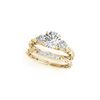 Image 1 : 1.14 ctw Certified VS/SI Diamond 3 Stone 2pc Set Ring 14K Yellow Gold