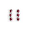 Image 1 : 5.63 ctw Ruby & Diamond Earrings 14K White Gold