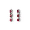 Image 2 : 5.63 ctw Ruby & Diamond Earrings 14K White Gold