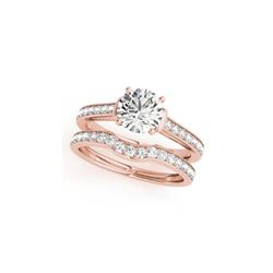 1.83 ctw Certified VS/SI Diamond 2pc Wedding Set 14K Rose Gold