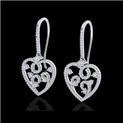 2.50 ctw VS/SI Diamond Micro Pave Designer Earrings 14K White Gold