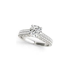 1.41 ctw Certified VS/SI Diamond Antique Ring 18K White Gold