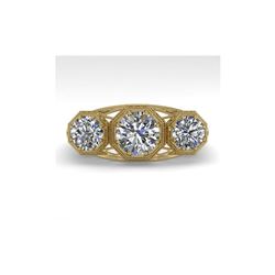 2 ctw Past Present Future VS/SI Diamond Ring 18K Yellow Gold