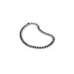 26 ctw Emerald & Diamond Necklace 18K White Gold