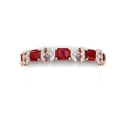 38.13 ctw Ruby & VS Diamond Bracelet 18K Rose Gold