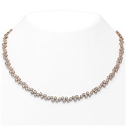18 ctw Diamond Designer Necklace 18K Rose Gold