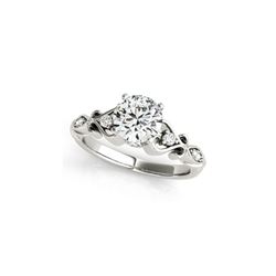 0.9 ctw Certified VS/SI Diamond Antique Ring 18K White Gold