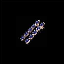 15.47 ctw Tanzanite & VS/SI Certified Diamond Earrings 10K Rose Gold