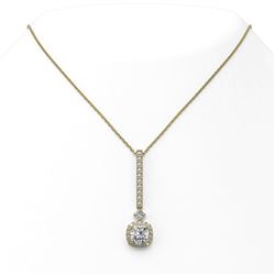 2.25 ctw Cushion Cut Diamond Designer Necklace 18K Yellow Gold