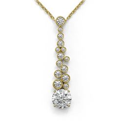 1.2 ctw Diamond Designer Necklace 18K Yellow Gold