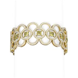 20 ctw Diamond Bracelet 18K Yellow Gold