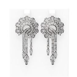14.23 ctw Diamond Earrings 18K White Gold