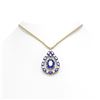 Image 1 : 13.08 ctw Sapphire & Diamond Necklace 18K Yellow Gold