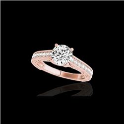 1.82 ctw Certified Diamond Solitaire Ring 10K Rose Gold