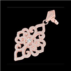 2.50 ctw Micro Pave VS/SI Diamond Designer Earrings 14K Rose Gold
