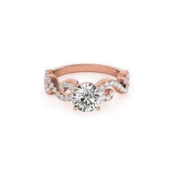 1.15 ctw Certified VS/SI Diamond Ring 18K Rose Gold