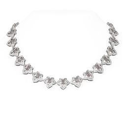 25.25 ctw Morganite & Diamond Necklace 18K White Gold
