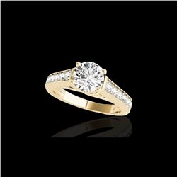 1.5 ctw Certified Diamond Solitaire Ring 10K Yellow Gold