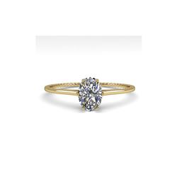 1.0 ctw VS/SI Oval Cut Diamond Engagement Ring 18K Yellow Gold