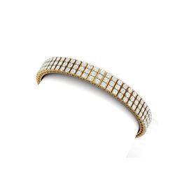 12 ctw Certified SI/I Diamond Bracelet 18K Yellow Gold