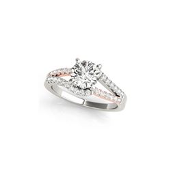 1.4 ctw Certified VS/SI Diamond Solitaire Ring 18K White & Rose Gold