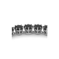 34 ctw Certified Black VS Diamond Necklace 18K White Gold