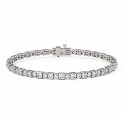 9 ctw Princess Cut Diamond Designer Bracelet 18K White Gold