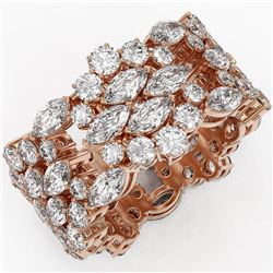 7.8 ctw Marquise Cut Diamond Designer Ring 18K Rose Gold