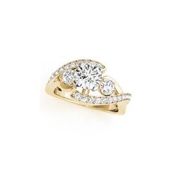 2.01 ctw Certified VS/SI Diamond Bypass Ring 18K Yellow Gold