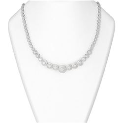 21.63 ctw Diamond Necklace 18K White Gold