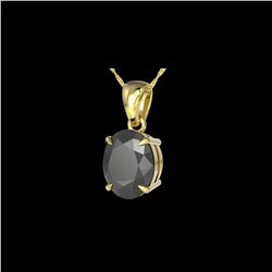 5 ctw Black Diamond Certified Designer Necklace 18K Yellow Gold