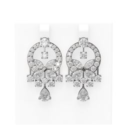 13.13 ctw Diamond Earrings 18K White Gold