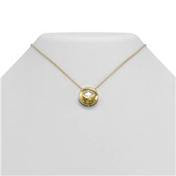 0.52 ctw Marquise Diamond Necklace 18K Yellow Gold