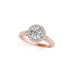 2.15 ctw Certified VS/SI Diamond Halo Ring 18K Rose Gold