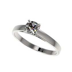 .50 ctw Certified VS/SI Quality Cushion Cut Diamond Ring 10K White Gold