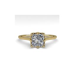 1.0 ctw VS/SI Princess Diamond Engagement Ring 18K Yellow Gold