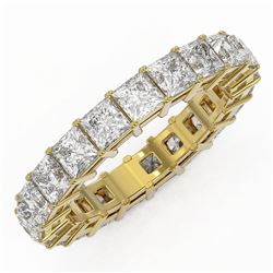 5.46 ctw Princess Cut Diamond Eternity Ring 18K Yellow Gold