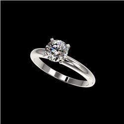1.28 ctw Certified Quality Diamond Engagement Ring 10K White Gold