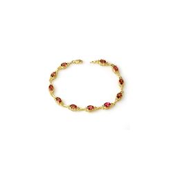 4.50 ctw Pink Tourmaline Bracelet 10K Yellow Gold