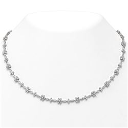 26 ctw Pear and Marquise Cut Diamond Necklace 18K White Gold