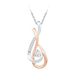 10kt Yellow Gold Round Diamond Fashion Pendant 1/10 Cttw