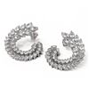 Image 1 : 16 ctw Pear Diamond Designer Earrings 18K White Gold