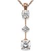 Image 1 : 1.16 ctw Cushion Cut Diamond Designer Necklace 18K Rose Gold