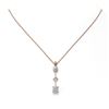 Image 2 : 1.16 ctw Cushion Cut Diamond Designer Necklace 18K Rose Gold